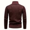 Autumn Winter Men Knitted Pullover Half Zip Stand Collar Long Sleeve Ribbed Cuff Slim Fit Warm Daily Office Business Casual Men Sweater Jumper