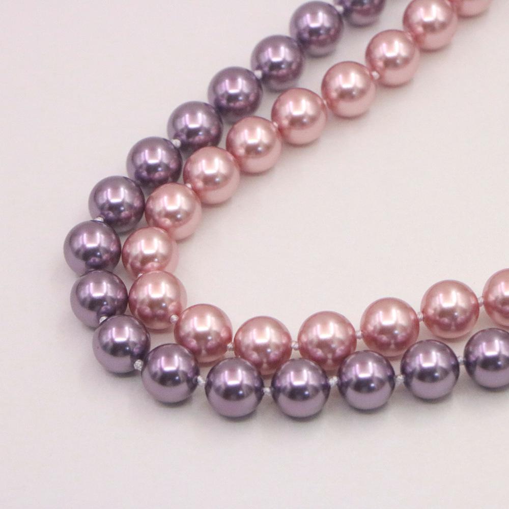 Elegant Tahitian Purple Pearl Necklace – Perfectly Round, High-Luster, Versatile Jewelry Gift for Women