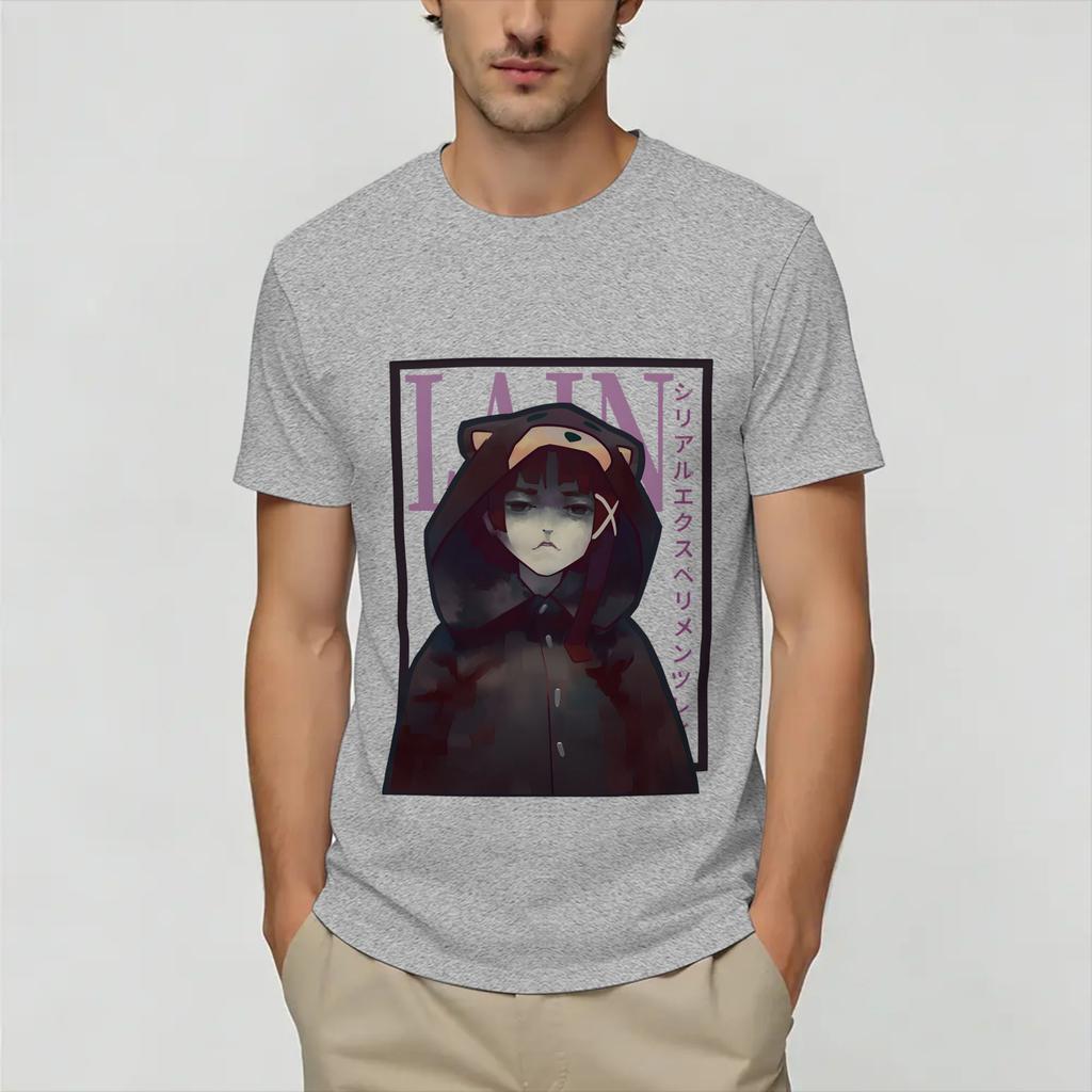 Serial ExperiUnisexts Lain Unisex T Shirts Awesome Tee Shirt Short Sleeve Crewneck TShirts Pure Cotton Birthday Present Tops