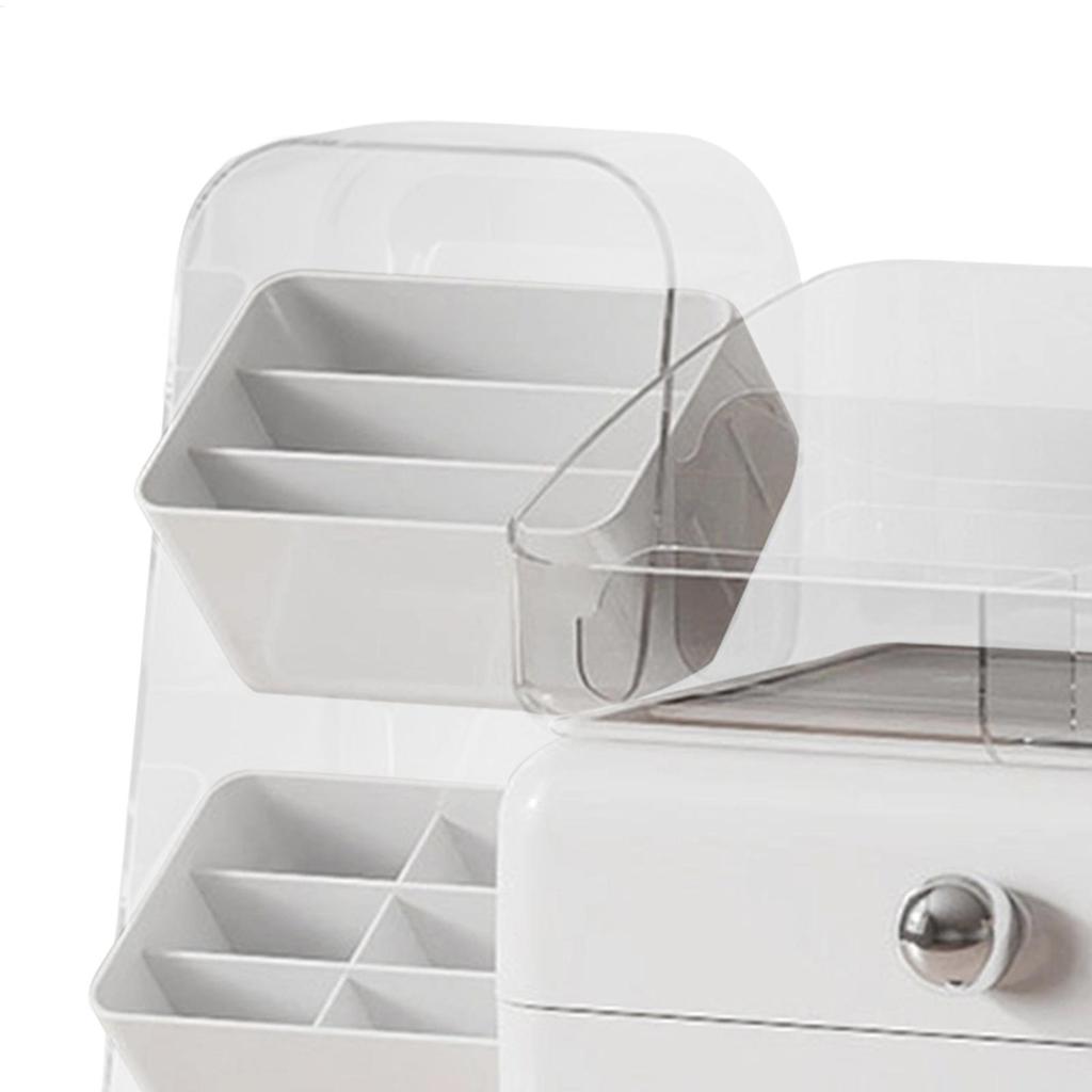 Makeup Organizer Large Display Case With Drawers Cosmetic Storage With Brush Holder For Home Kitchen Bathroom Sink Counter