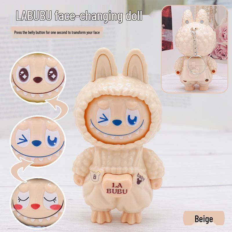 Cross-Border La Bu Transforming Doll Keychain: Trendy Cartoon Toy & Gift for Kids