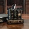 American Retro Wooden Pen Holder: Multi-functional Fake Book Desktop Storage Box and Home Study Ornament.
