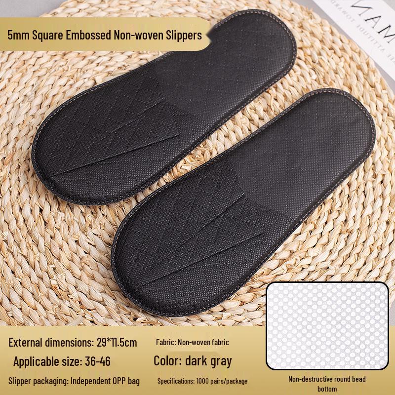 Washable Anti-Slip Hemp Cotton Linen Guest Slippers for Hotel & B&B