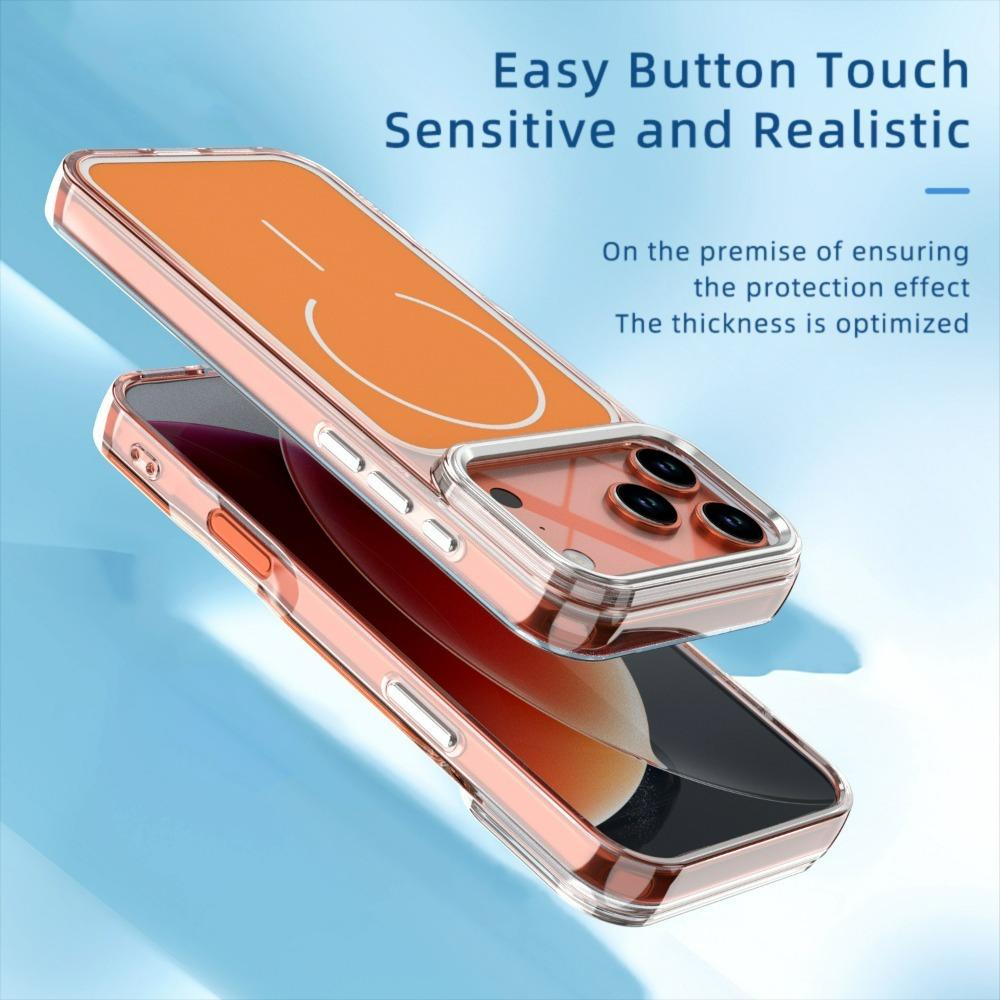 Magnetische Lade Stoßdämpfende Hülle Für iPhone 17 Pro Max Air 16 15 14 Plus 13 12 Weiches Silikon Anti-Schock Klarer Rahmen Schale