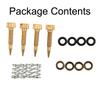 For Weber 4PCS Screws 4PCS Copper Plating Solid Brass