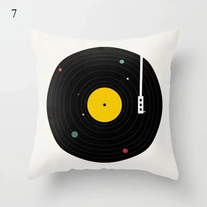 45*45Cm Yellow Print Cushion Pillowcase Geometric Hug Pillowcase Home Chair Sofa Decorative Cushion Square Pillowcase