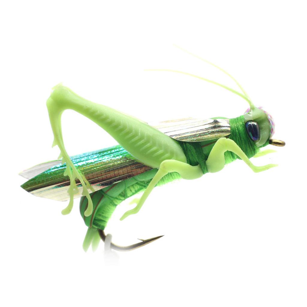 Grasshopper Angelköder Haken Realistische Fliegenfischen Künstliche Köder Angelhaken Bionic Locust Lure Jig Haken Süßwasser Salzwasser Angelzubehör