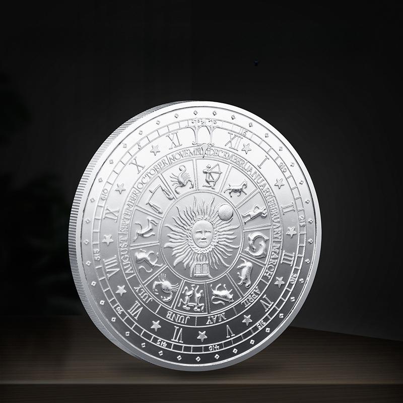 

Західне Таро Бажання Позолочені монети Місячне світло Сонце Бог Щастя Фенг-шуй Монети Сузір я Пам ятні монети Зуби Безсмертні монети 40*3