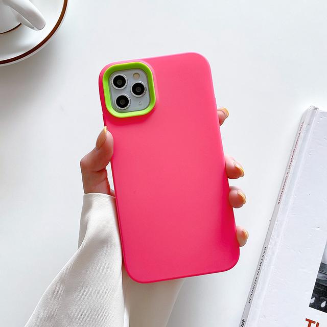 

Сплошной цветной чехол из жидкого силикона для телефона Iphone 13 12 11pro Max Xr Xs Max X 7 8 Plus 2 в 1, бампер ярких цветов, мягкая задняя крышка For iPhone 13 Pro