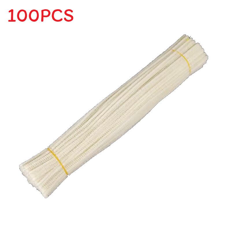Pcs 100 Colorful Plush Root Twisting Rod Soft Felt Wire Strips Diy Decorations