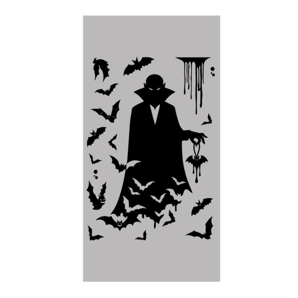 Removable Static Halloween Static Cling Decal DIY Spooky Party Door Stickers Party Supplies