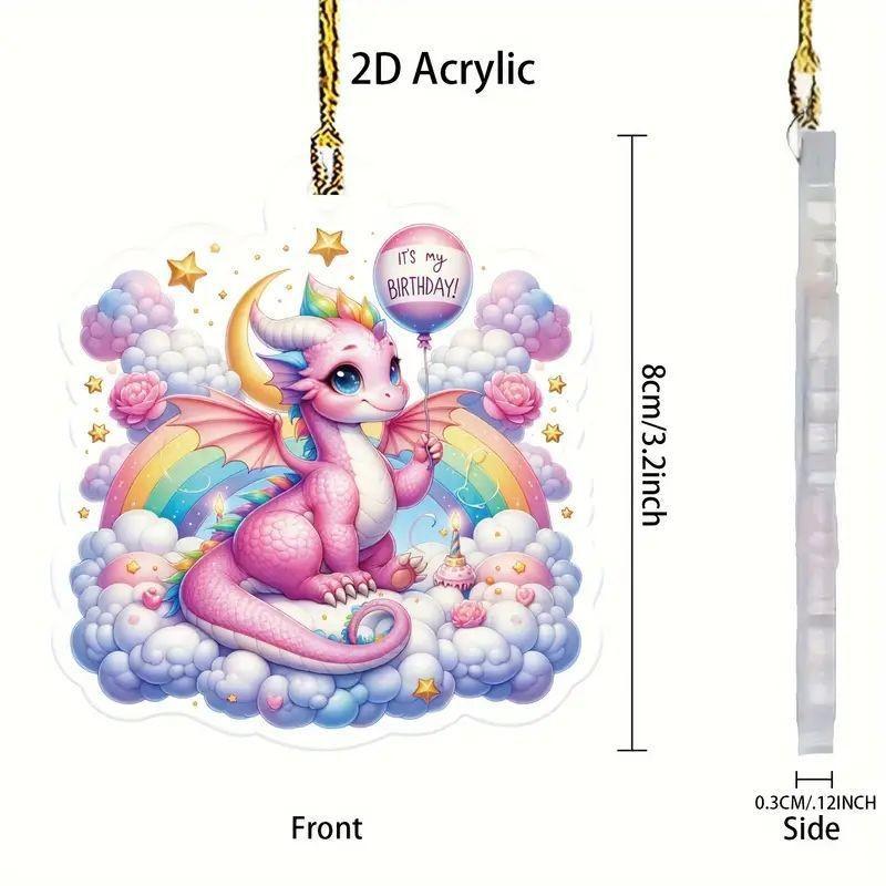 

Акриловый Розовый Яркий Воздушный Шар Дракон Подвесное Украшение для Интерьера Автомобиля для Веселого Декора