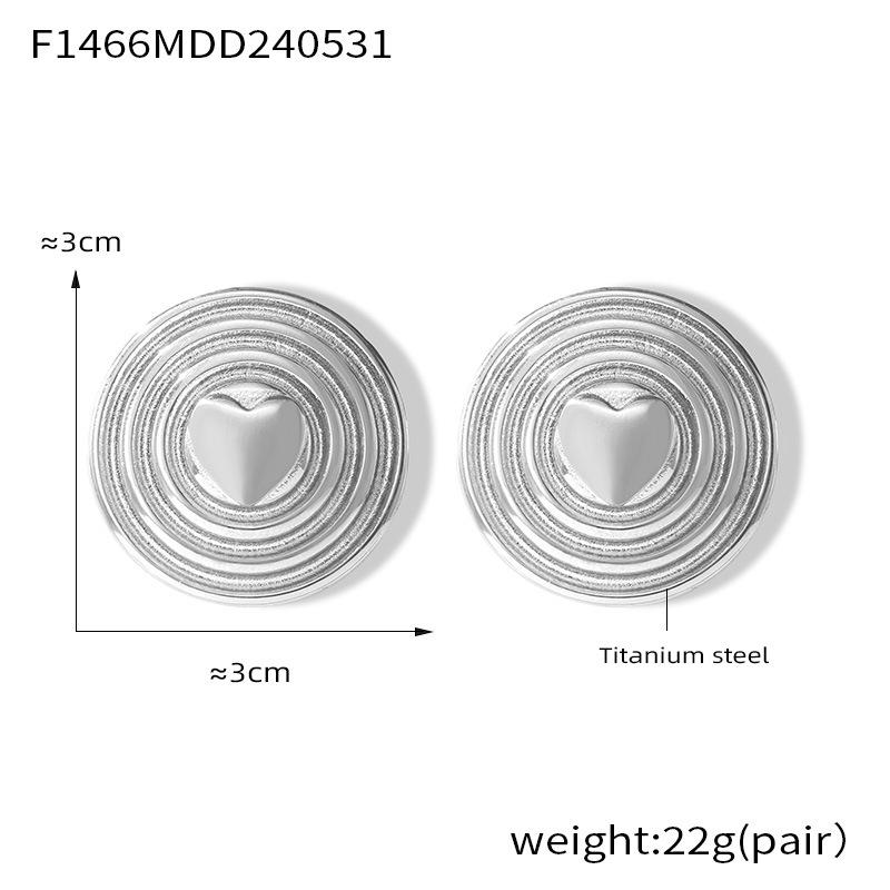 

Универсальные серьги Love Shield Circle, титановая сталь, покрытая золотом 18 карат, модные, легкие, роскошные, индивидуальные серьги
