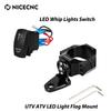NiceCNC UTV ATV 1.75"-2" LED Light Flag Mount Bracket for Polaris RZR 1000 Can-Am Maverick X3 Yamaha Wolverine Universal Parts