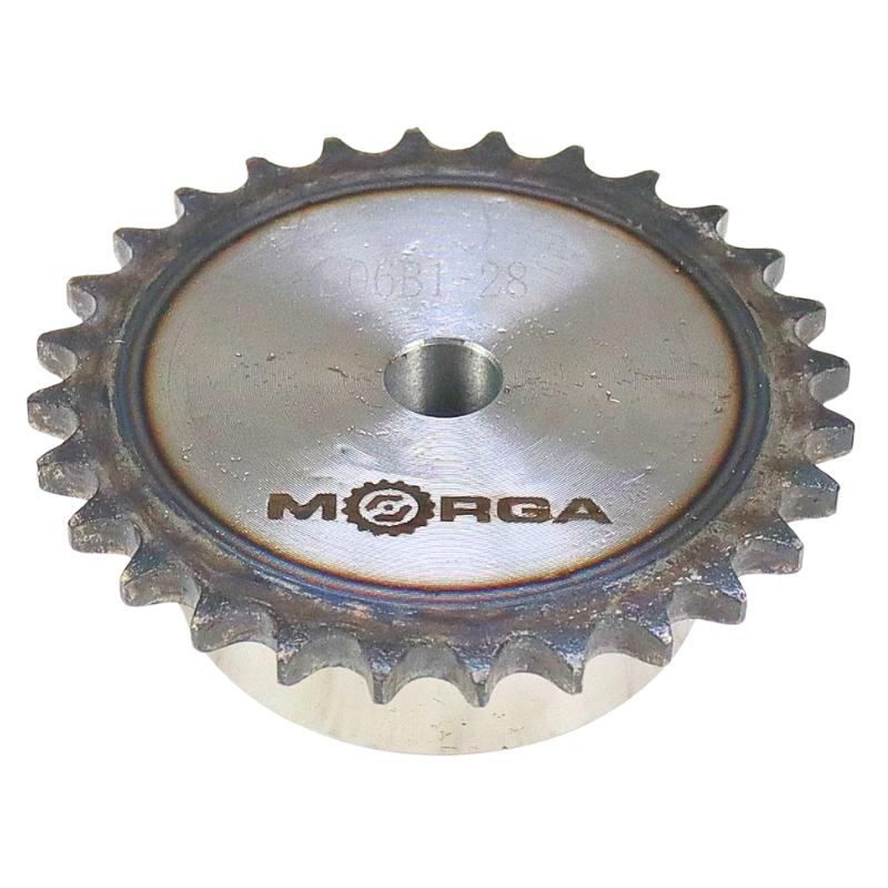 Hardened Chain Sprocket with Flange, Hub 06B-1 (R1 3/8) Z-28 Outer Diameter 88.8 MORGA