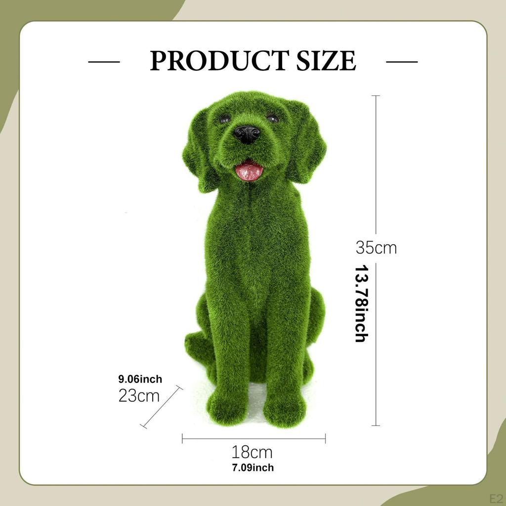 Statue Resin Animal Sculpture Collectible Figurine Ornament Cute Flocked Decor Creative Dog Crafts