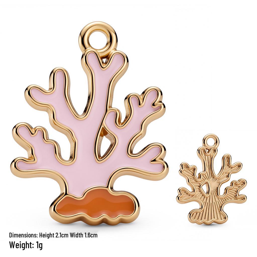 Colorful Alloy Ocean Charm Pendant for DIY Bracelets & Keychains