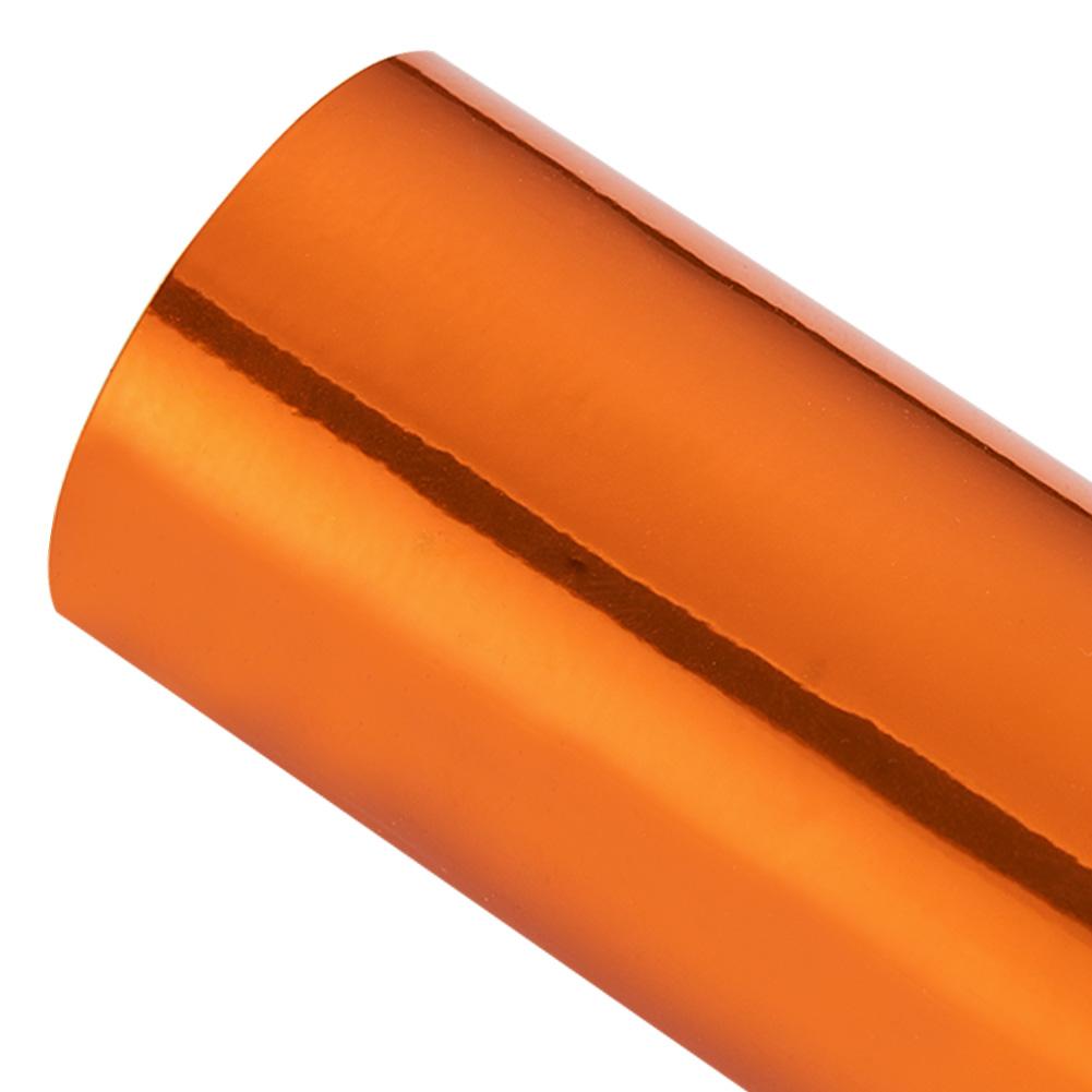 60x152cm Dehnbare Metallic Beschichtung Orange Vinyl Wrap Motorrad Karosserie Aufkleber Auto Außen Aufkleber Spiegel Glanz Film Blatt Rolle