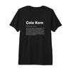 Cola Korn Definition Lustige Beschreibung Premium T Shirt Vintage Designer Clothes Top For Everyday Wear Fashion Stylish