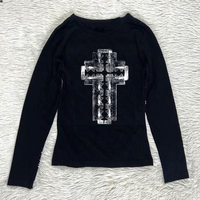 Shoujo Girl Style Grunge Clothes for Women Long Sleeve Graphic Tees Y2k Tops Goth Woman Clothing Women's Cropped Kpop Harajuku
