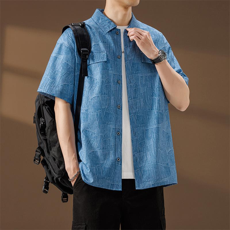 Cozy Up Mens Solid Oxford Shirt Short Sleeve Shirt Work Casual Button Down Shirts with Pocket