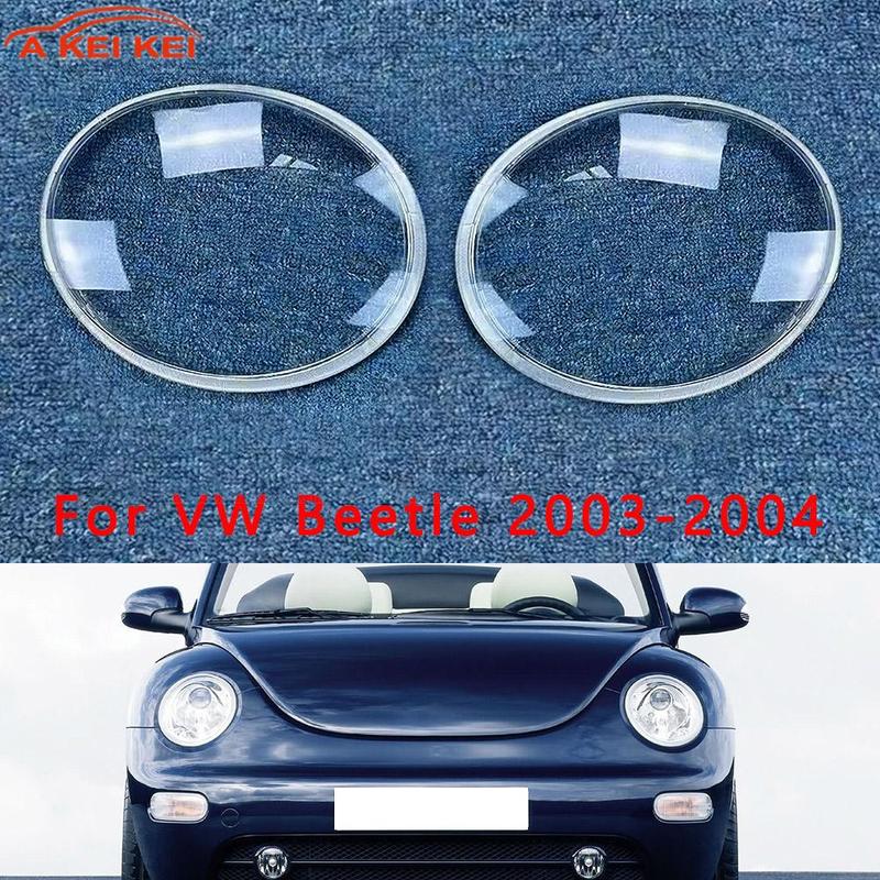 Car Headlight Cover For VW Beetle 2003-2012 Headlamp Shade Plexiglass Headlights Shell Lamp Shade Transparent Lens Cover