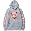 Anime SPY X FAMILY Anya Bond Søt Streetwear-hettegenser med mønster for menn Kvinner Høst varme fleecegensere Morsomme hettegensere i overdimensjonerte størrelser