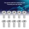 10Pcs Stainless Steel Protector Sleeves High Tensile Strength Anti Fatigue Weatherproof Cable Railing Protector Sleeves