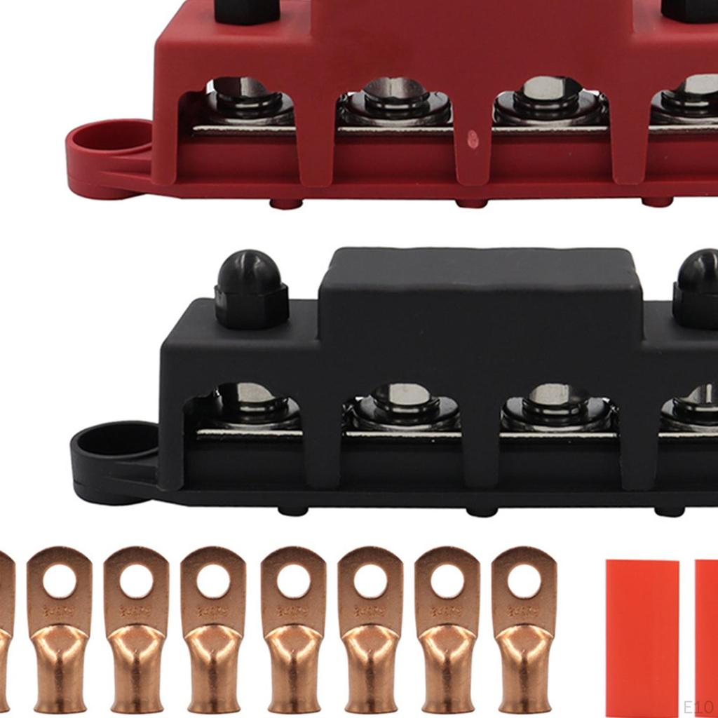 Power Distribution Block with Protective Cover for Vehicles And Boats