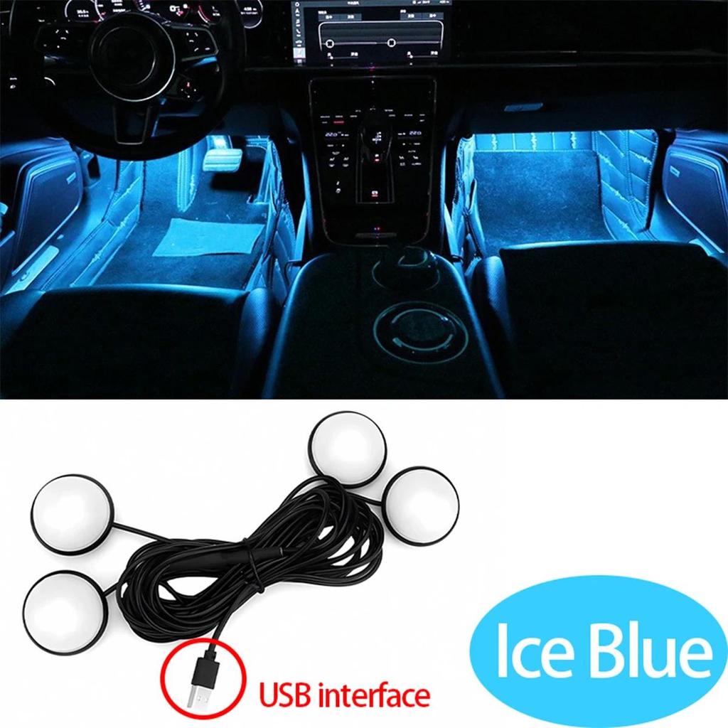 Colorful Usb Led Car Foot Ambient Light Lighting Accessories Atmosphere Decorative Backlight Lights Back Interior Decoration Kit