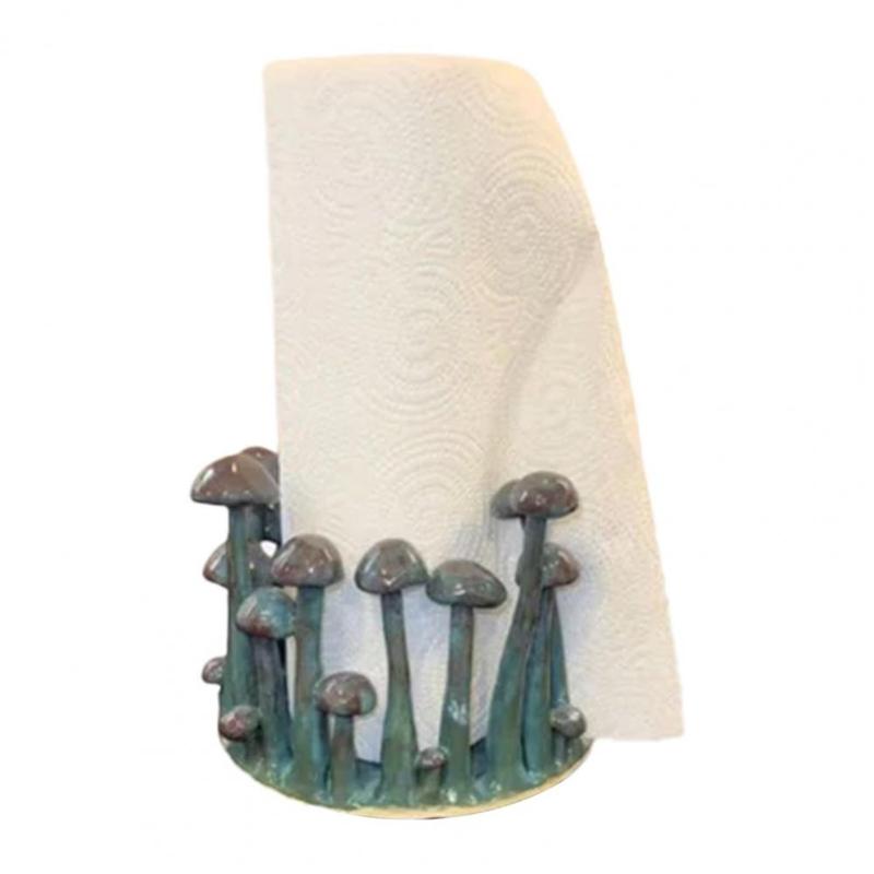 

Decorative Tissue Dispenser Mushroom Tissue Holder Decorative Bathroom Paper Roll Stand Tabletop Bathroom Accessories