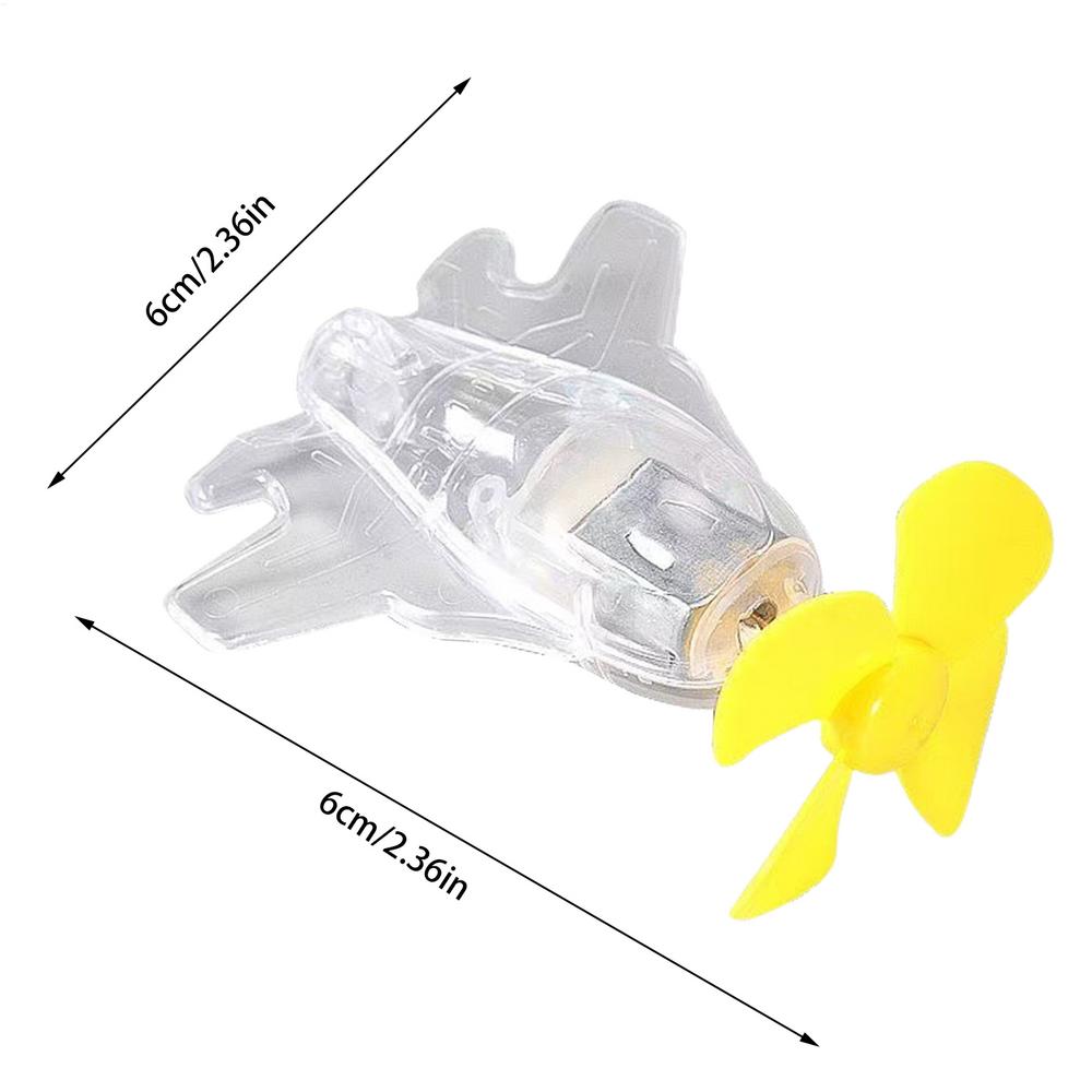 

Motorcycle Propeller Bicycle Motorbike Handlebar Decoration Airplane Broken Wind Cycling Riding Accessories with LED Lights жовтий