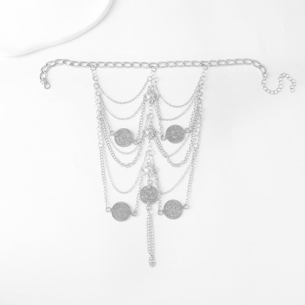 Exotic Retro Fashion Multi-layer Fringed Anklet Female, Metal Chain Instep Chain Cos Court Style Foot Decoration