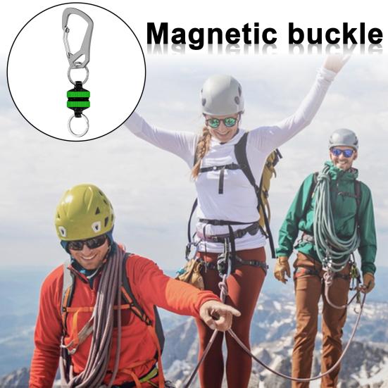 Magnetic Carabiner Quick Release Keychain Heavy Duty Portable Multifunction Outdoor Camping Climbing Backpacking Fishing Magnet Buckle Hook Clip