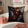 Game Genshin Tartaglia Cushion Cover Pillowcase Short Plush Invisible Zipper Room Sofa Cushion Cover