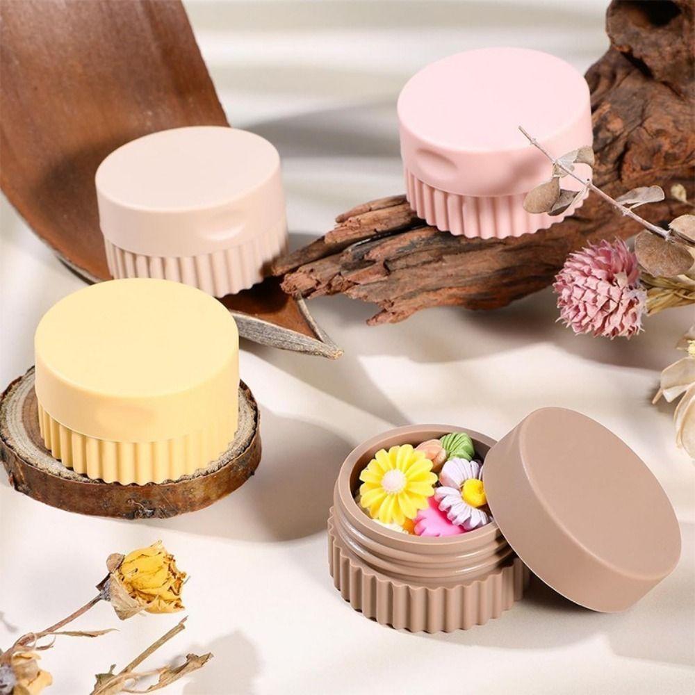 4PCS Portable 20ML Silicone Storage Box Mini Refillable Moisturizer Container Lightweight with Lid Pill Case Creams