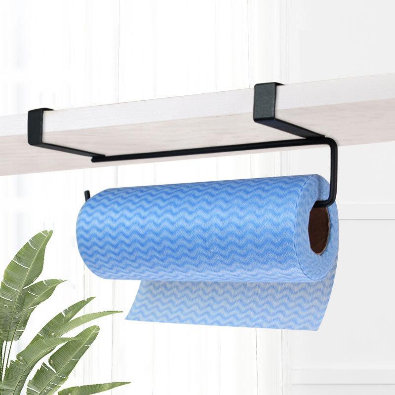 Paper Roll Holder Towel Rack Bathroom No Punching Storage Rack Kitchen Supplies Nail Free Storage Rack