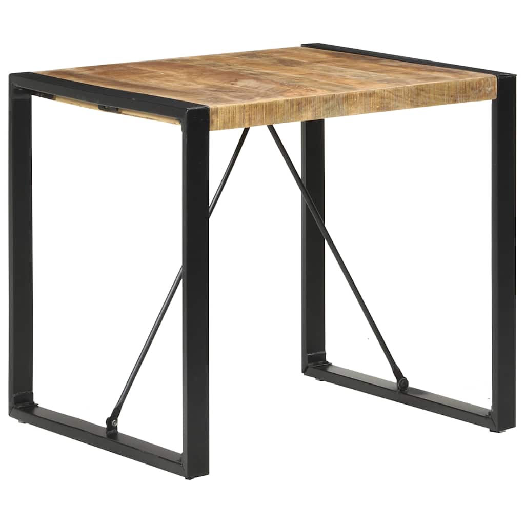 Dining Table 80x80x75 Cm Rough Mango Wood