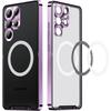 Samsung Galaxy S23 Ultra Camera Protection Case, CamShield MagSafe, Clear/Purple