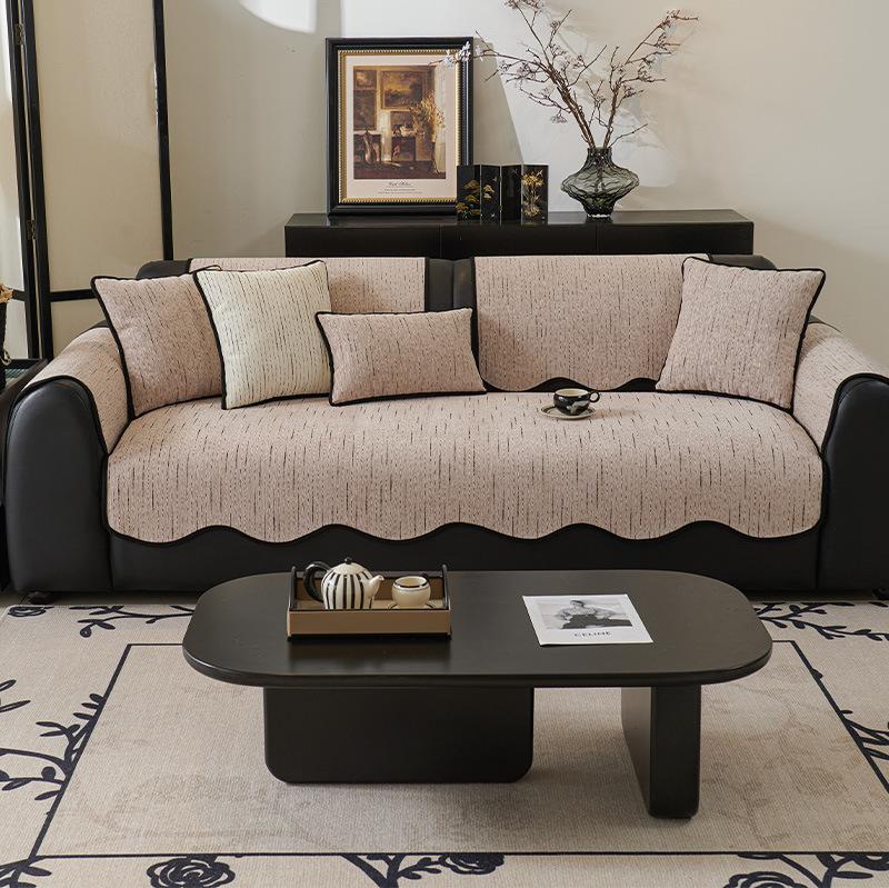 New Special-Shaped Sofa Cushion, Universal In All Seasons, Non-Slip And Dirt-Resistant Seat Cushion, Retro Green Sofa Cover Cover Cloth Towel