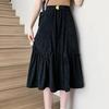 DIMANAF 2025 Plus Size New Spring Denim Skirts Women Clothing Fashion Loose Pleated Skirt High Waist Vintage