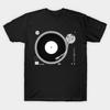 Men Black Print T-shirt Turntable No-Cut Transfer Paper Print Cotton Tshirt