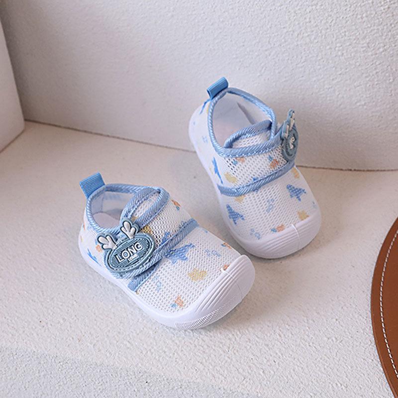 Baby Toddler Mesh Shoes With Sound For Summer Active Play Kids Unisex Soft Sole Sneakers