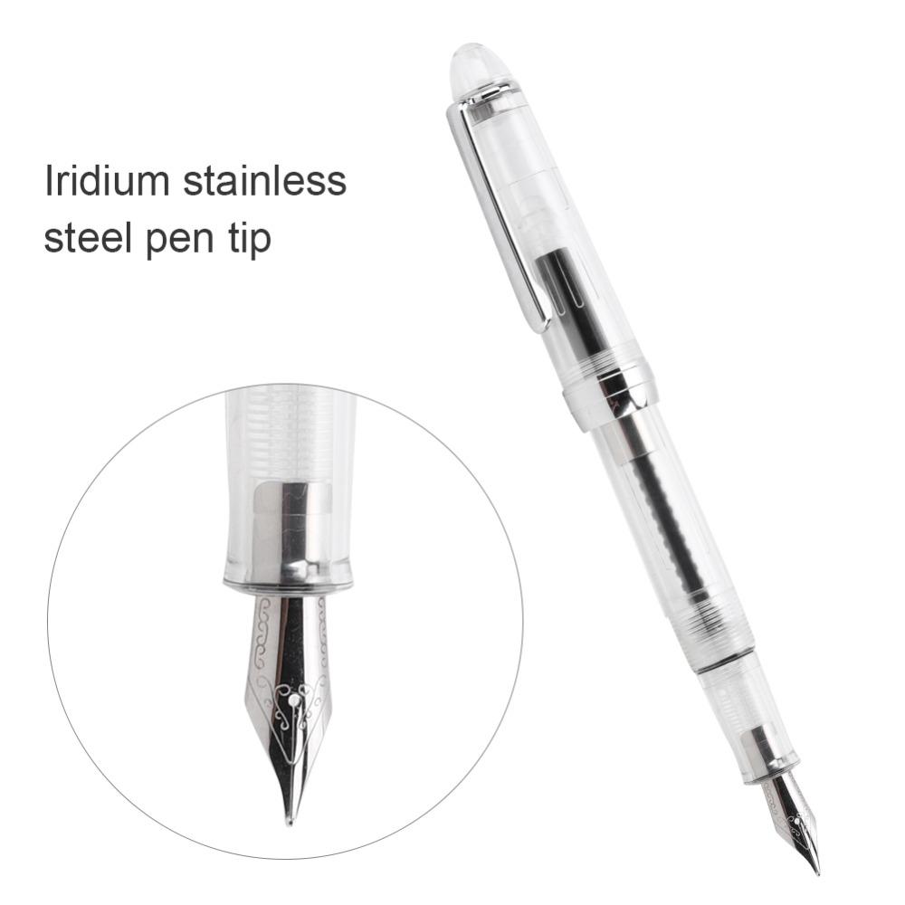 Iridium Nib Fountain Pen Acrylic Body Ink Pen Stationery Sign Pen  Journaling