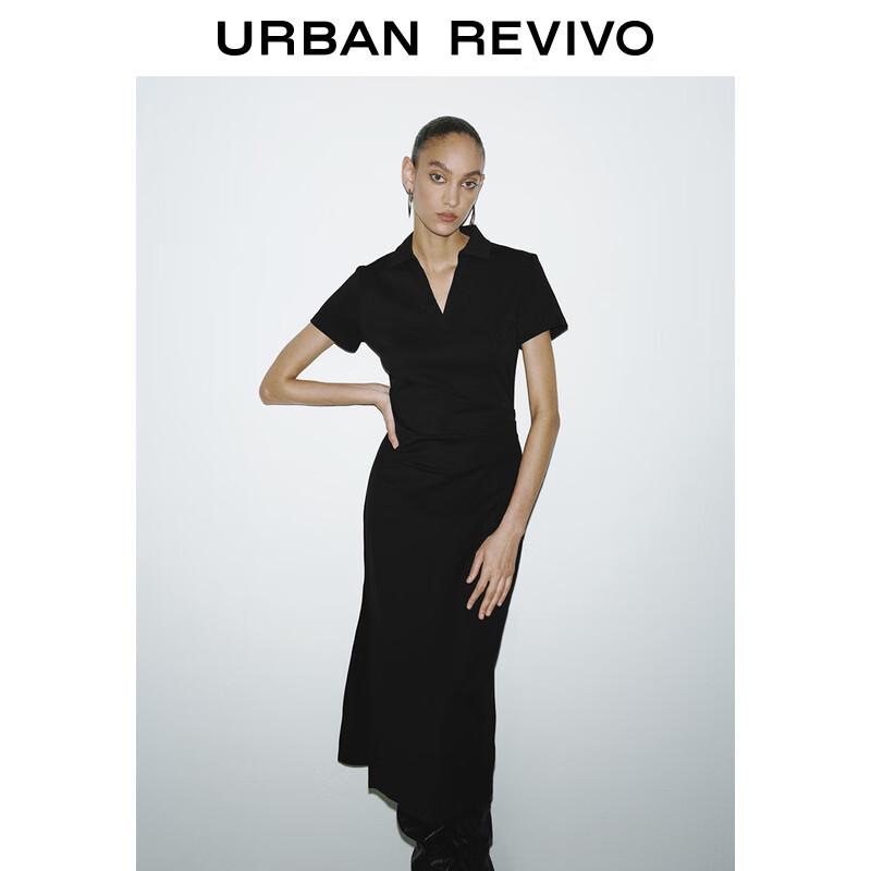 

UR2025 Summer Casual Pleated Polo Dress S