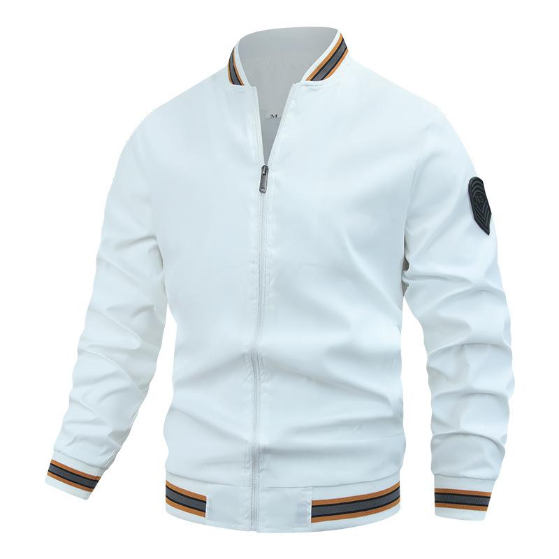 Herren Europäischer Amerikanischer Stil Dünne Jacke Mode High End Locker Lässig Reißverschluss Frühling Herbst Neu Fliegerjacke Mantel