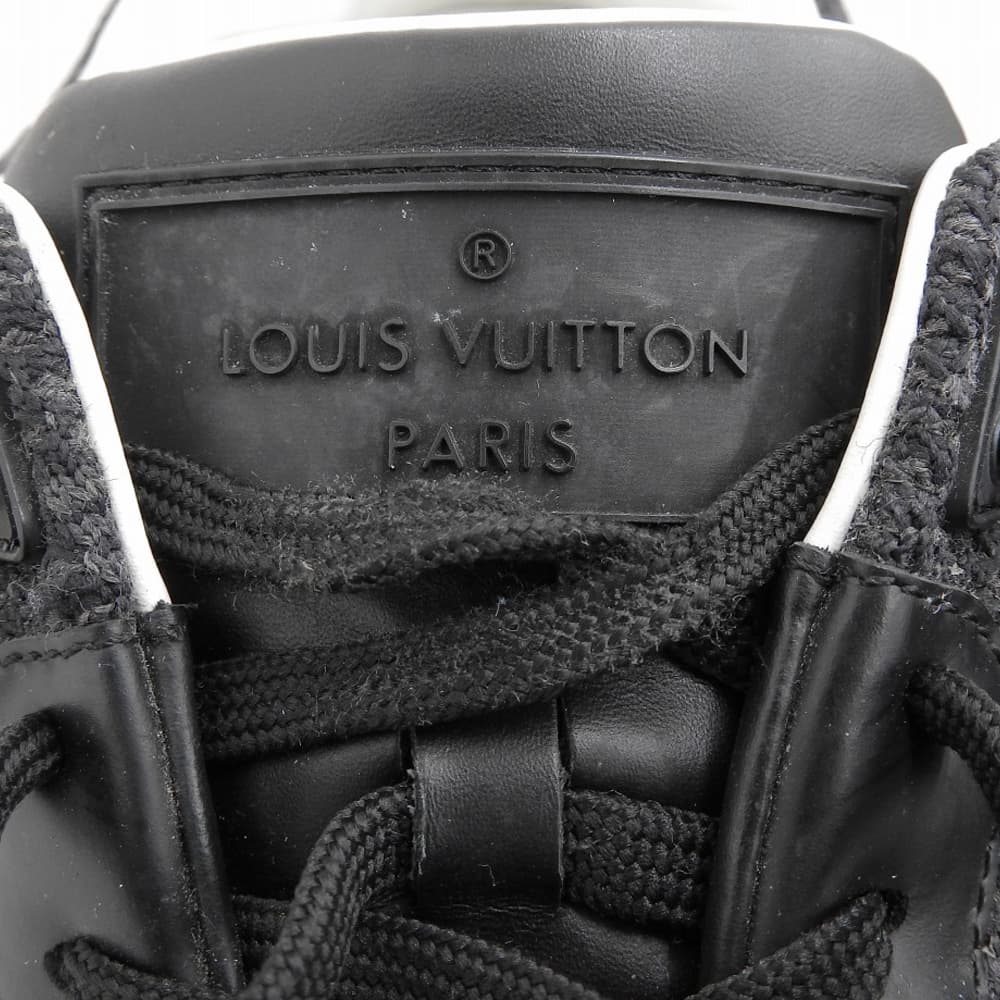 Louis Vuitton Runaway Damier Knit Fabric Low-Top Sneakers for Men, Black, Size 6, GO0116 Shoes 6 blackUsed