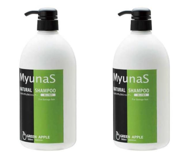 

Reina Company MUNAS Natural Shampoo GA (Green Apple) 1L x 2 bottles