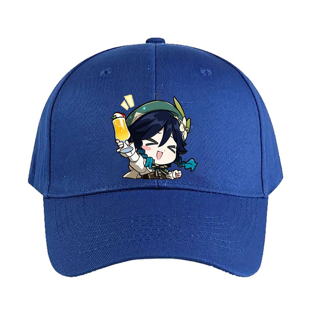 Genshin Impact Chibi Venti Cap Summer Woman Man Adult Casual Fashion Casual Adjustable Fishing Hat Sun Hat