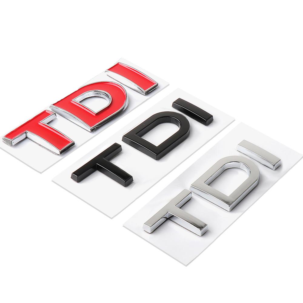 ABS-Kunststoff Auto Kofferraum Emblem TDI Buchstaben Abzeichen Aufkleber Mittelabdeckung Für VW TDI Passat Jetta Touareg Tiguan Touran Auto Zubehör